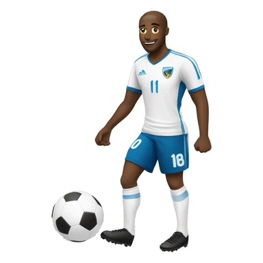 Footballer white sticker
