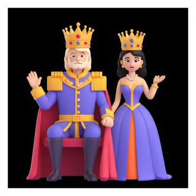 disney king and queen posing sticker