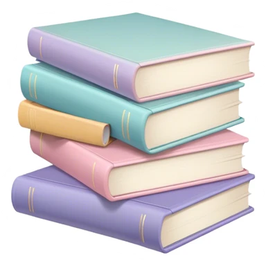 pastel coloured books sticker