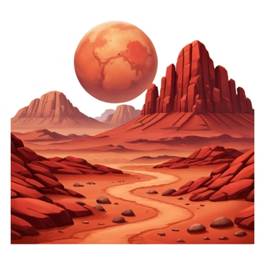 Mars sticker