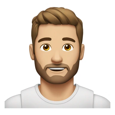 Guy with brown hair working out no facial hair and strong sticker