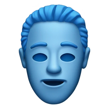 blue face listing music sticker