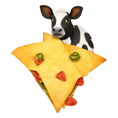 Farm animals eating nachos sticker