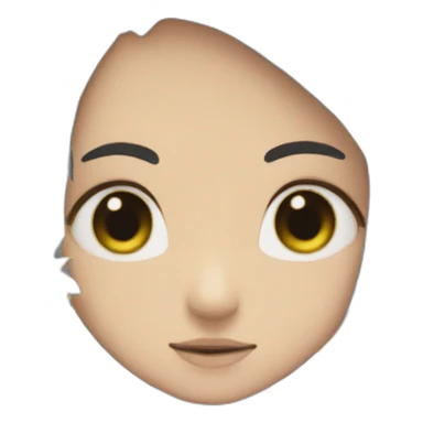 Sunflower with eyes and lips anime  sticker