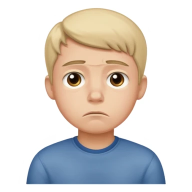 Ashamed emoji boy sticker