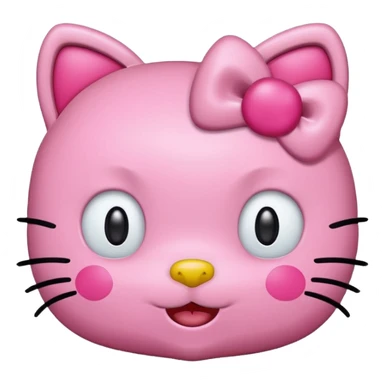 pink hello kitty head sticker