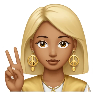 peace earring sticker