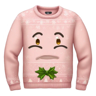 Light pink ugly christmas sweater sticker