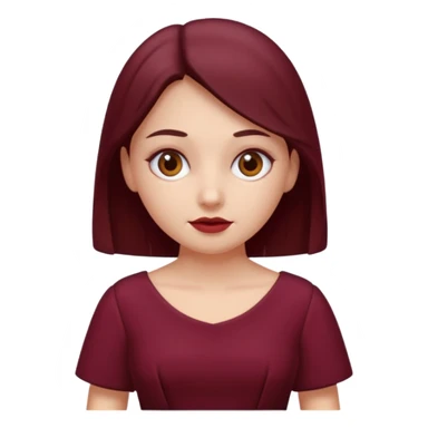 Blind girl in maroon dress  sticker