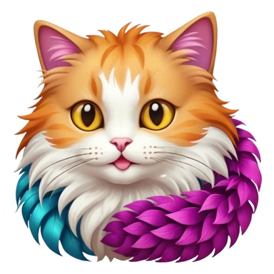 Cat with boa sticker
