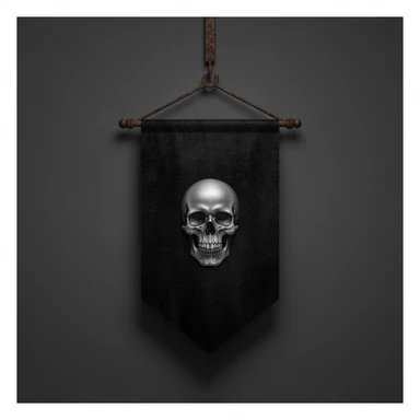 goth banner, no text, minimal, expressive, variation 4 sticker