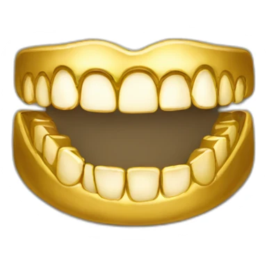 gold grillz sticker