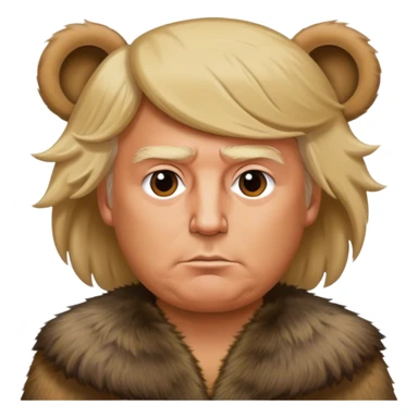 Donald trump neanderthal bearskin tunic no tie sticker