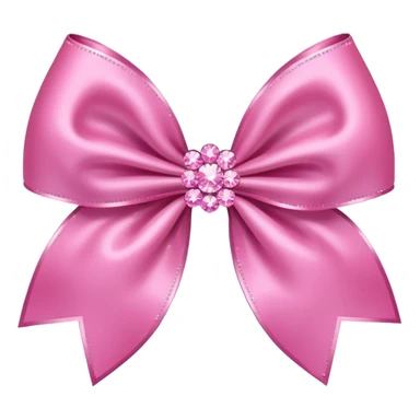 super light Pink bow with sparkles rhinestones  sticker