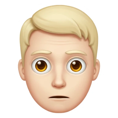 Dorky obsessed looking face with big face sticker