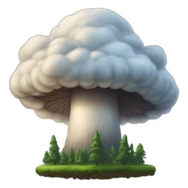 Mushroom cloud sticker