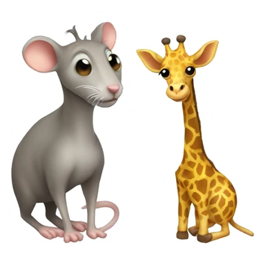 Rat and a giraffe  sticker