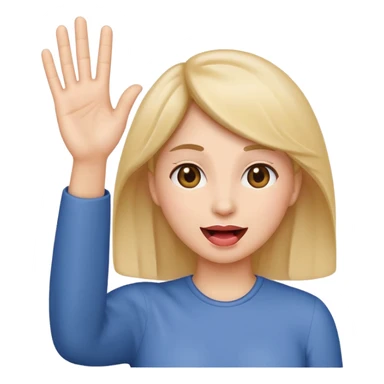 Make a emoji using the women emoji with a motion of her hand in front of her face kind of making a swimming awya motion w her hands and her Tounge sticking  sticker