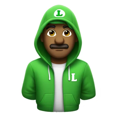 Luigi in a hoodie  sticker