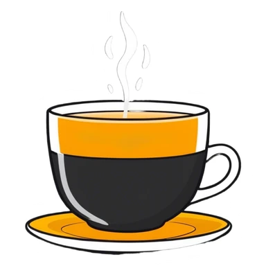 A cup of tea sticker
