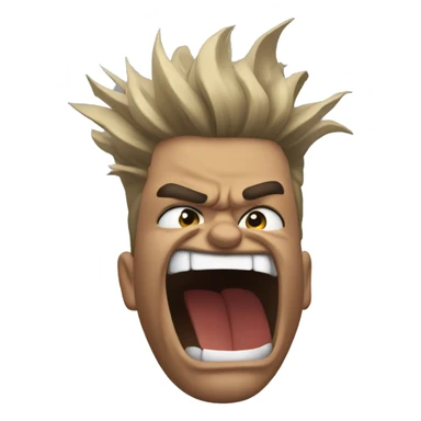 Head banging from frustration sticker