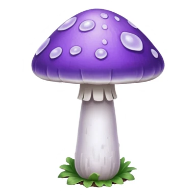 cogumelo fantasma fantasma roxo e branco sticker