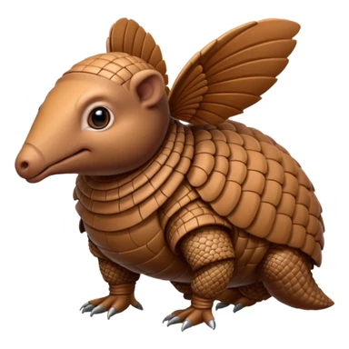 winged armadillo sticker