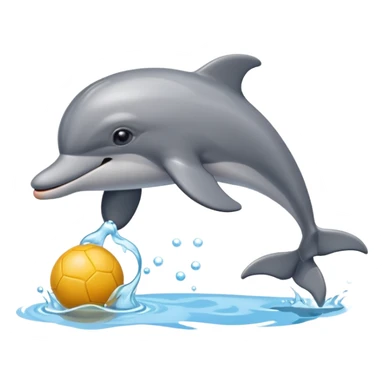 Dolphin with ball on noise sticker