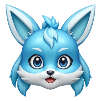 Glaceon emoji shocked sticker
