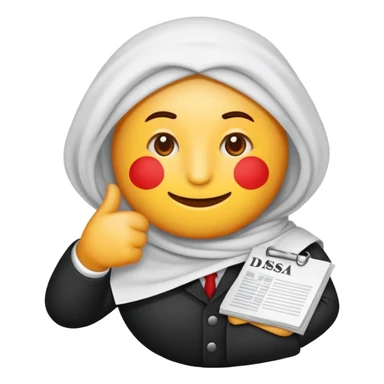 Creami una emoji in qui una lavagna nera c’è scritto in rosso e in maiuscola la sigla DSA sticker