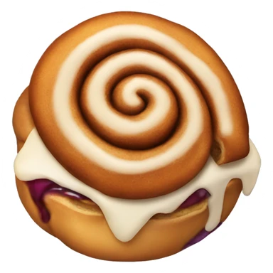 Cinnamon bun with plum  sticker