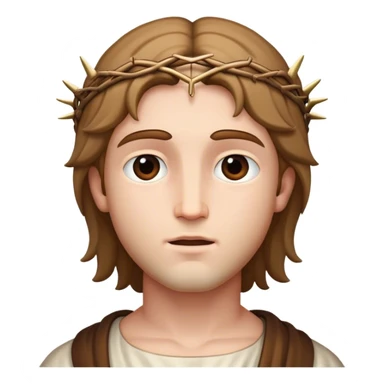 face of young christ sticker