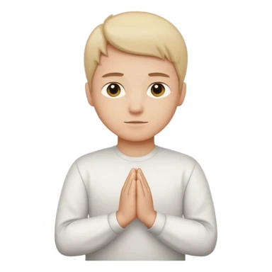 stand and wait with folded hands sticker