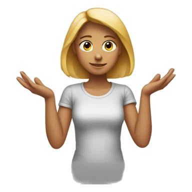 Girl making triangle gesture with her hands sticker