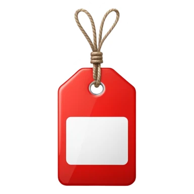 red white Price tag sticker