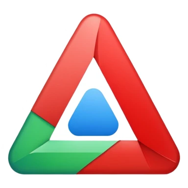 Red triangle green rectangle blue oval collage sticker