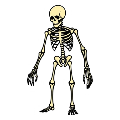 Eren Jeager's Founder Titan form, skeletal giant with exposed spine and ribs sticker