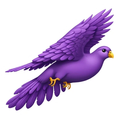 una pluma de ave morada sticker
