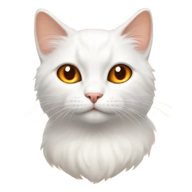 White cat with a tiny bit of orange on its body full  sticker