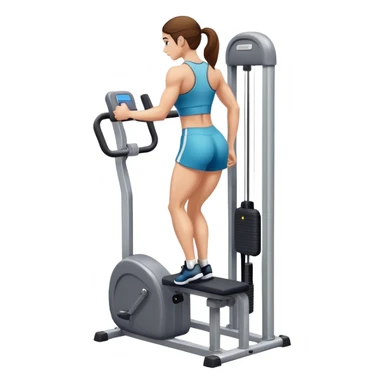 how to use gym calf-raise machine sticker