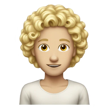Blond with Curly heir sticker