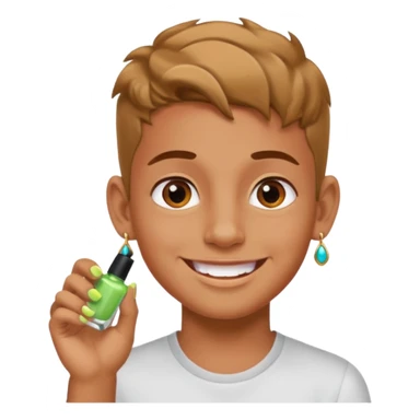 Most zesty person with nails and earrings boy in the world sticker