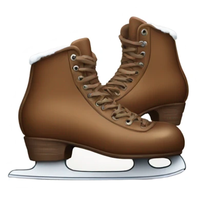 two winter brown skates sticker