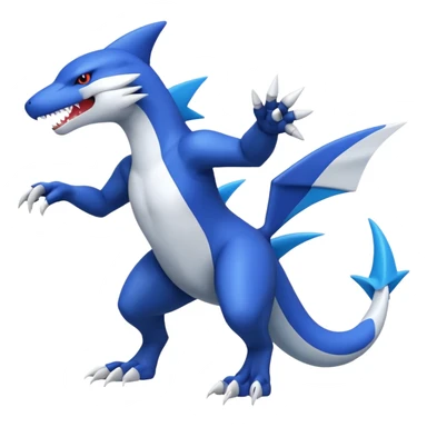 Garchomp-Wolf-Latios-fusion, full body  sticker