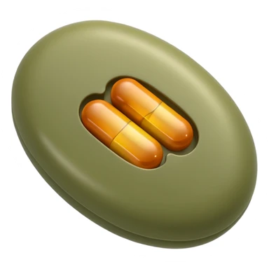 medicine pill pale olive sticker