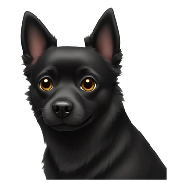 Black half schipperke half chihuahua  sticker