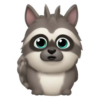 Mapache y burbujas  sticker