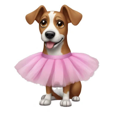 dog wearing a tutu  sticker