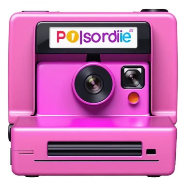 Pink, black, and purple Polaroid 637 Spice Cam camera, Spice Girls sticker