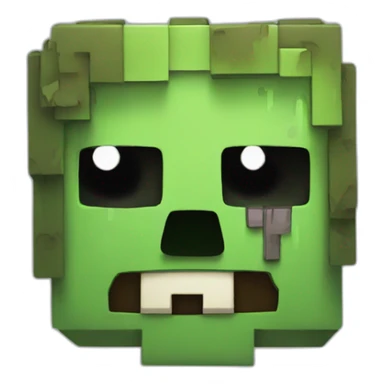 Minecraft green zombie sticker